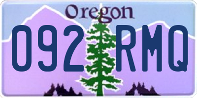 OR license plate 092RMQ