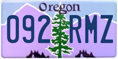 OR license plate 092RMZ