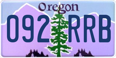 OR license plate 092RRB