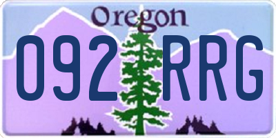 OR license plate 092RRG
