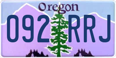 OR license plate 092RRJ