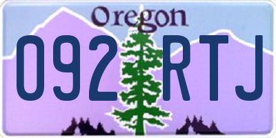 OR license plate 092RTJ