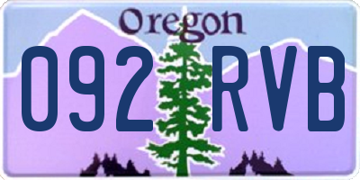 OR license plate 092RVB