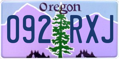 OR license plate 092RXJ