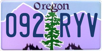OR license plate 092RYV