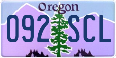 OR license plate 092SCL