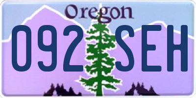 OR license plate 092SEH