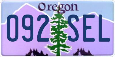 OR license plate 092SEL