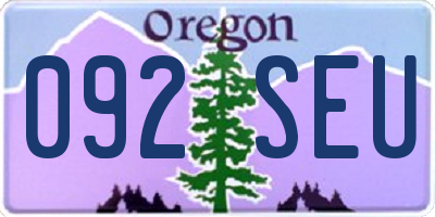 OR license plate 092SEU