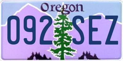 OR license plate 092SEZ