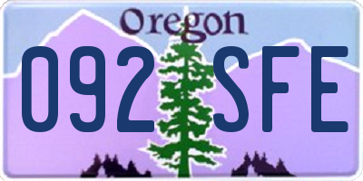 OR license plate 092SFE