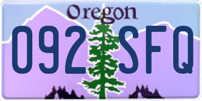 OR license plate 092SFQ