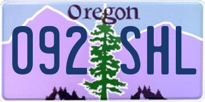 OR license plate 092SHL