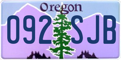 OR license plate 092SJB