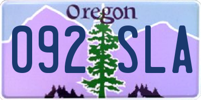 OR license plate 092SLA