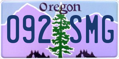 OR license plate 092SMG
