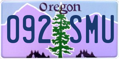 OR license plate 092SMU