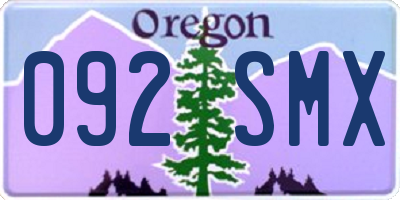 OR license plate 092SMX
