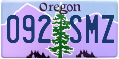 OR license plate 092SMZ