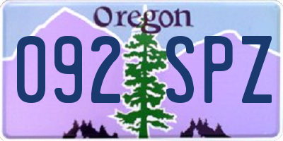 OR license plate 092SPZ