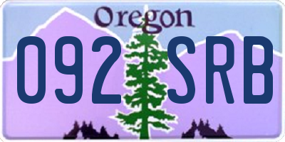 OR license plate 092SRB