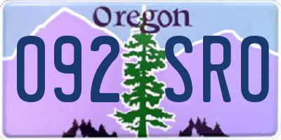 OR license plate 092SRO