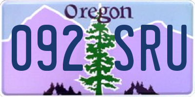 OR license plate 092SRU