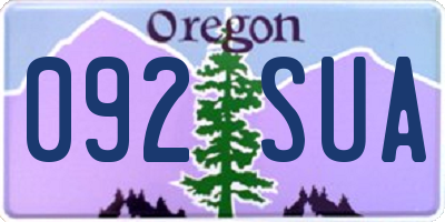 OR license plate 092SUA
