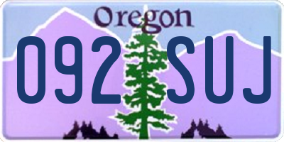 OR license plate 092SUJ