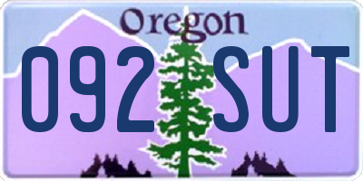 OR license plate 092SUT