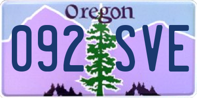 OR license plate 092SVE
