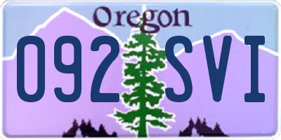 OR license plate 092SVI