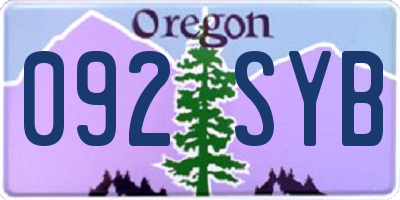 OR license plate 092SYB