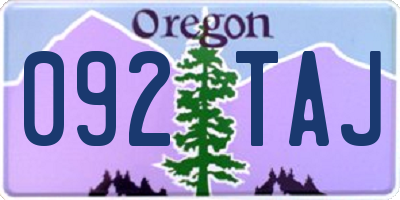 OR license plate 092TAJ