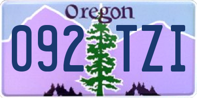 OR license plate 092TZI