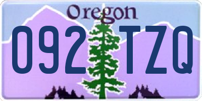 OR license plate 092TZQ