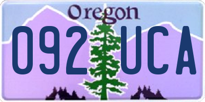 OR license plate 092UCA
