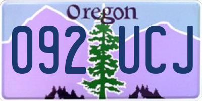 OR license plate 092UCJ