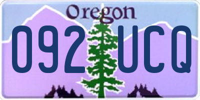OR license plate 092UCQ