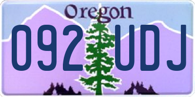OR license plate 092UDJ
