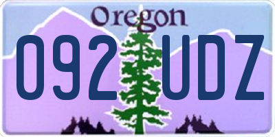 OR license plate 092UDZ