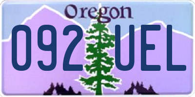OR license plate 092UEL