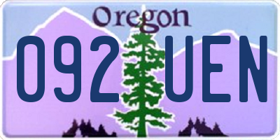 OR license plate 092UEN