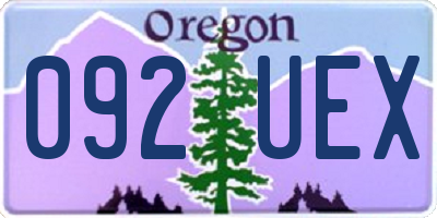 OR license plate 092UEX