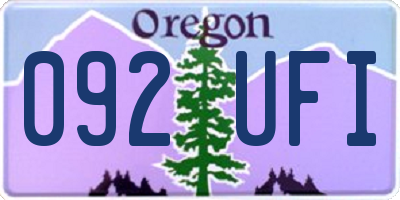 OR license plate 092UFI