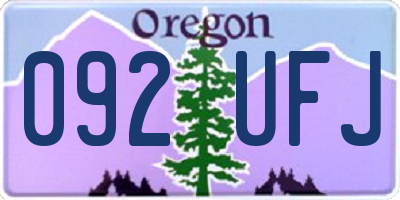 OR license plate 092UFJ