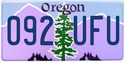 OR license plate 092UFU