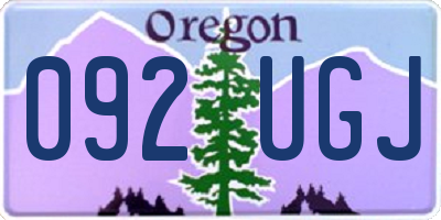 OR license plate 092UGJ