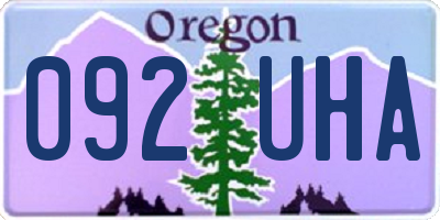 OR license plate 092UHA
