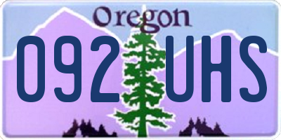 OR license plate 092UHS
